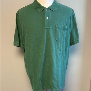 Lands’ End Polo Shirt – Men’s XL – Green – 100% Cotton